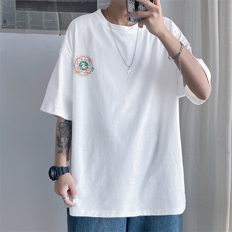 1图案已注册港风情侣潮大码M-5XL风短袖T恤男796F25控39,男装T恤,星座226-2