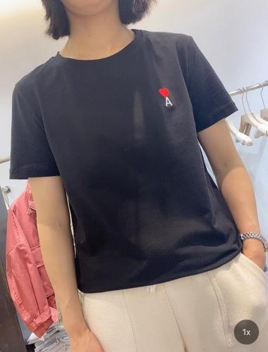 DG872新品爱心刺绣时尚百搭T,女装,L·H·X