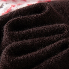 软糯羊绒针织衫女圆领复古提花长袖羊毛开衫2025新款费尔岛毛衣，女装针织衫/毛衣，兴泰羊绒