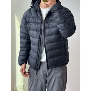 AA2106 P115美式轻薄排骨羽绒服男冬季加厚保暖连帽外套图片