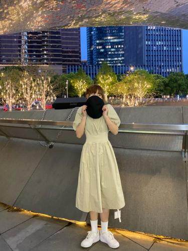 【现货】8950韩版收腰连衣裙，女装连衣裙，淳·清雅秀