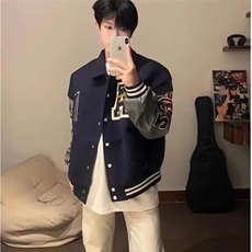 【有货】DJKA504-特批65潮牌刺绣棒球服外套男秋百搭宽松情侣夹克，男装夹克，星座603-2