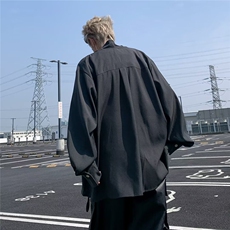 男士长袖春季2024新款英伦斜垂感包边衬衫C4540P48，男装衬衫，星座1116-2