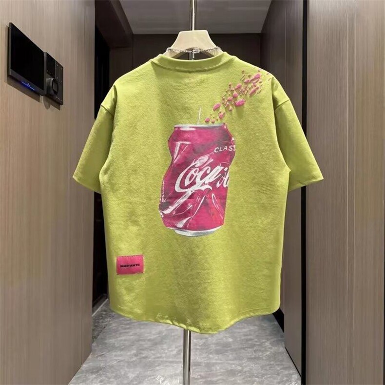 夏季新款时尚百搭刺绣半袖男潮流时尚发泡彩绘立体痞帅短袖T恤男,男装T恤,电商B212（原钱塘6029）