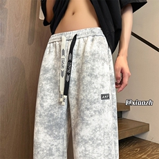 XZ616夏季扎染直筒百搭贴标抽绳款长裤休闲裤TY1024特P40控78，男装休闲裤，星座512A（原616）