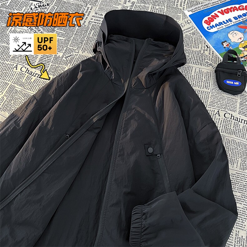 特批P58无差价夏季新款UPF50+痞帅登山钓鱼服连帽防晒衣男J2604图片