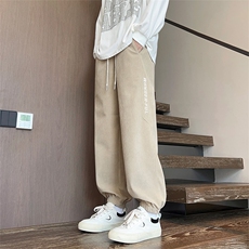 休闲裤子男款卫裤潮牌宽松高街复古直筒运动裤K529-P48，男装休闲裤，星座308B-2