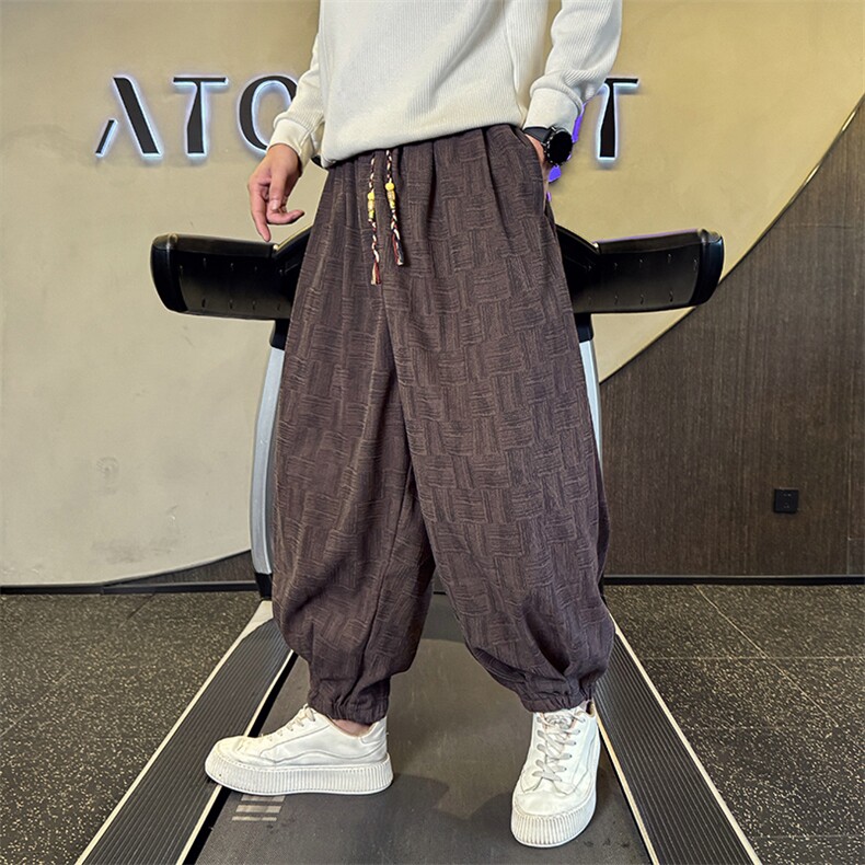 社会小伙秋冬新款休闲裤子男宽松灯芯绒卫裤长裤2292-P58，男装休闲裤，星座313B-2(原星座309A-2)