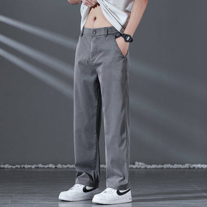 春夏季男士宽松休闲裤薄款清凉冰丝感仿牛仔裤1046现货长期做外贸，男装牛仔裤，星座224-1