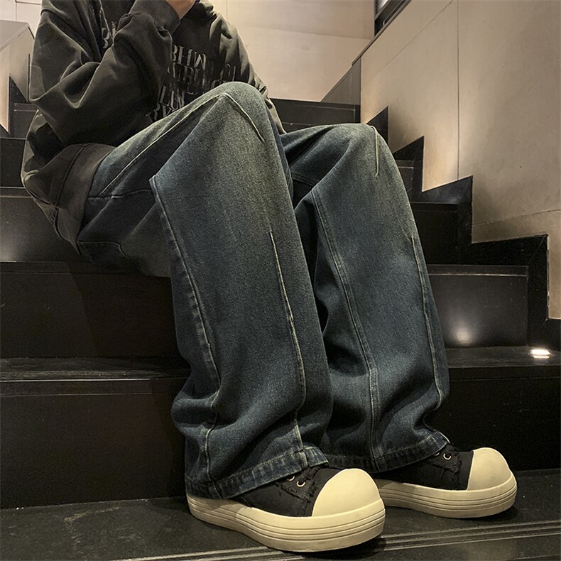 秋季新款打褶牛仔裤XZ604-KN20-P65控78,男装牛仔裤,星座604