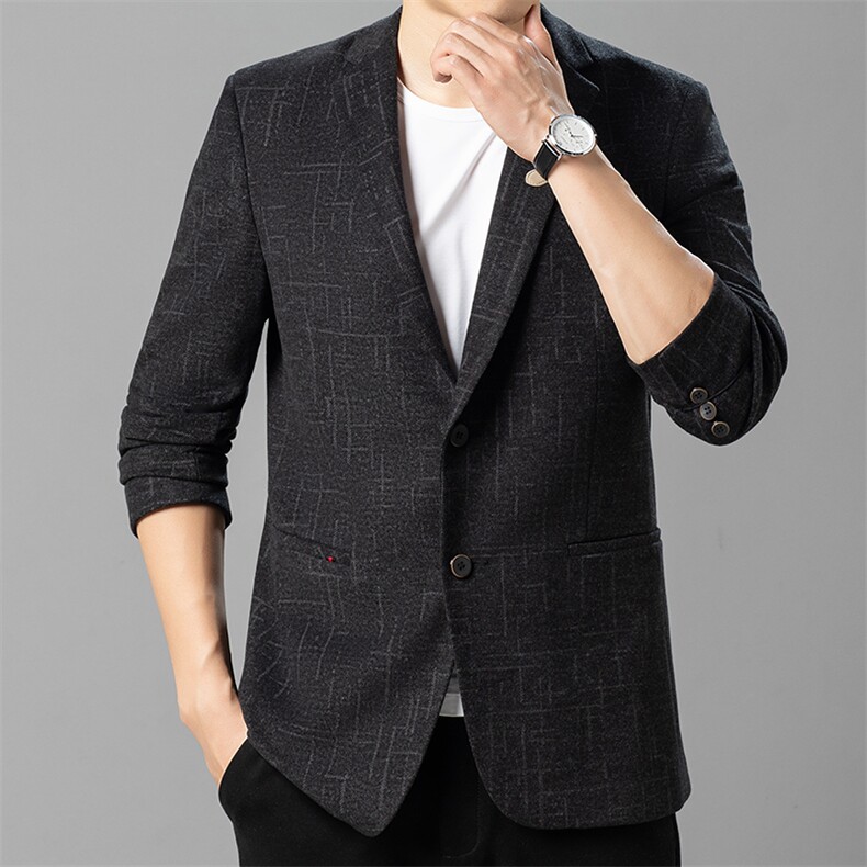商务西服男秋季潮款休闲小西服上衣中年男士单西外套ASD2363-P180，男装西服，电商B212（原钱塘6029）