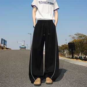 A1991TP45控88-辑明线休闲卫裤男春季宽松百搭直筒垂感裤子图片