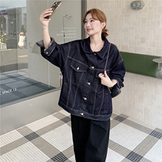 韩版复古显瘦牛仔外套女2025春秋季新款超好看气质显瘦设计感夹克，女装短外套，2C090