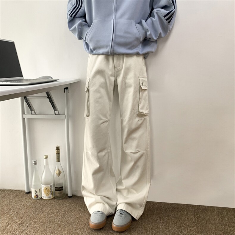 秋冬新款伞兵工装裤男美式高街潮牌直筒休闲运动长裤子N0617-P60,男装牛仔裤,星座308B-1