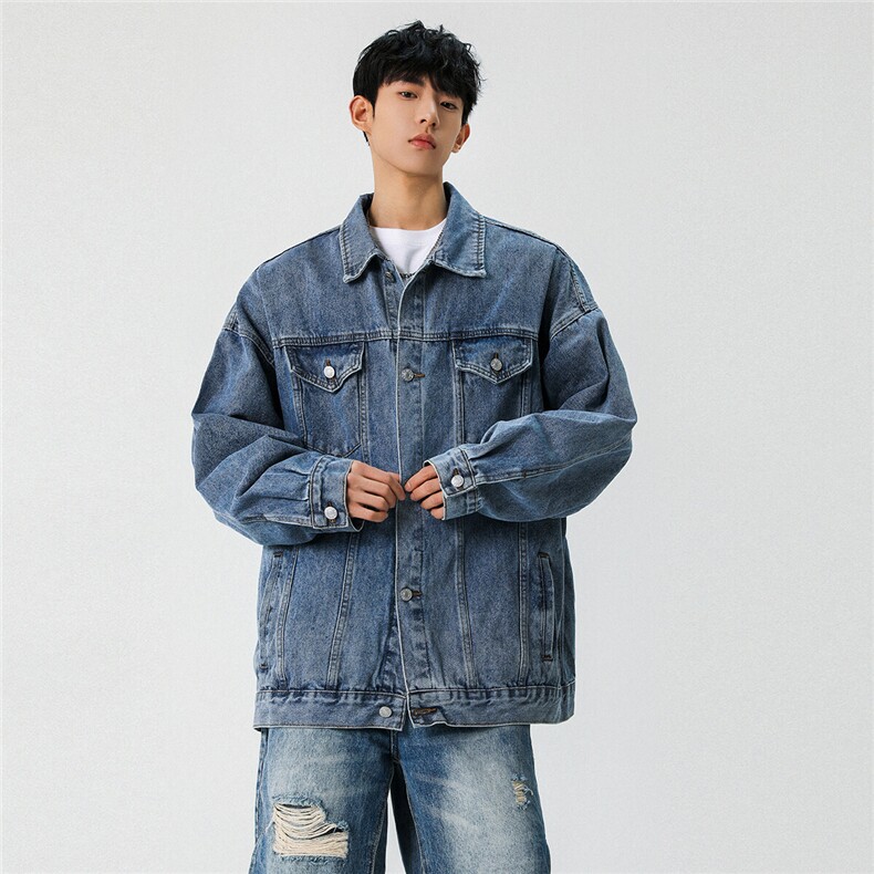 25款抖音品质牛仔夹克宽松韩版工装潮流水洗外套N991/P98/158,男装工装外套,星座202