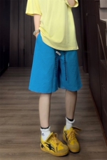 特批P15无差价25夏季港风休闲泡泡纱纹理感大码五分短裤男DK5860，男装牛仔裤，电商A001
