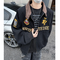 美式复古街头高级感哈灵顿夹克秋季刺绣外套Y182P78，男装夹克，星座1116-2