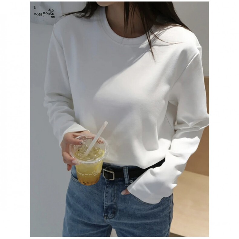 网图慎用 白小T同款90%鹅绒保暖长袖T恤打底羽绒服696TP79控138图片