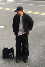 特P58无差价新款百搭双拉链春秋夹克外套-HJ5718男模外景，男装夹克，电商A003