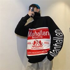 慵懒风个性大图案毛衣男韩版秋冬情侣加厚针织衫T001-P65，男装针织衫/毛衣，星座1501