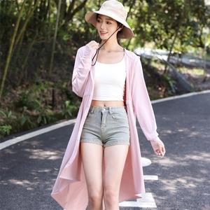 防晒衣女夏季2025新款冰丝全身防紫外线UPF50+长款防晒服开衫外套图片