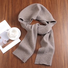 时尚百搭针织围巾纯色保暖护颈披肩优雅女性必备单品，围巾，九月九羊绒