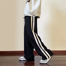 美式高街潮牌运动卫裤男女秋冬新款宽松休闲长裤AK072-P32加绒40，男装休闲裤，星座1008