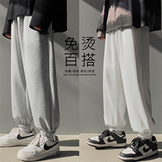 2023秋冬舒适百搭休闲加绒加厚卫裤WK602-1特批22-加绒特批30，男装休闲裤，星座718-1