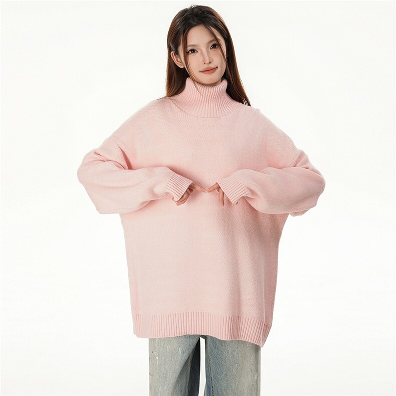 特批新款女模高品质安哥拉高领宽松毛衣针织衫A268-M900特批38图片
