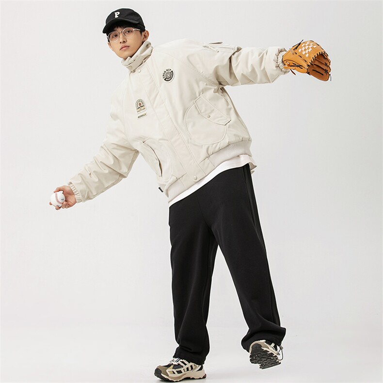 2026冬季新款男日系纯色宽松休闲连帽棉服加厚外套MY360-F156图片