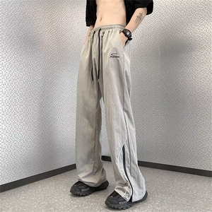 夏季高街vibe潮牌阔腿长裤美式拉链机能卫裤冲锋裤男 K6710-P34图片