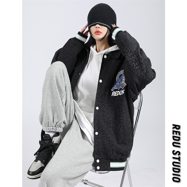 2023秋款个性刺绣夹克男女中性风青少年潮牌棒球服外套8007-P85,男装夹克,电商A441-1