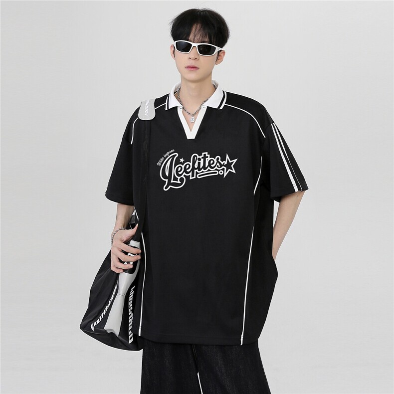 韩系质感高级简约大气时尚街头POLO衫短袖学生流行T恤T261-P38，男装Polo衫，电商C307