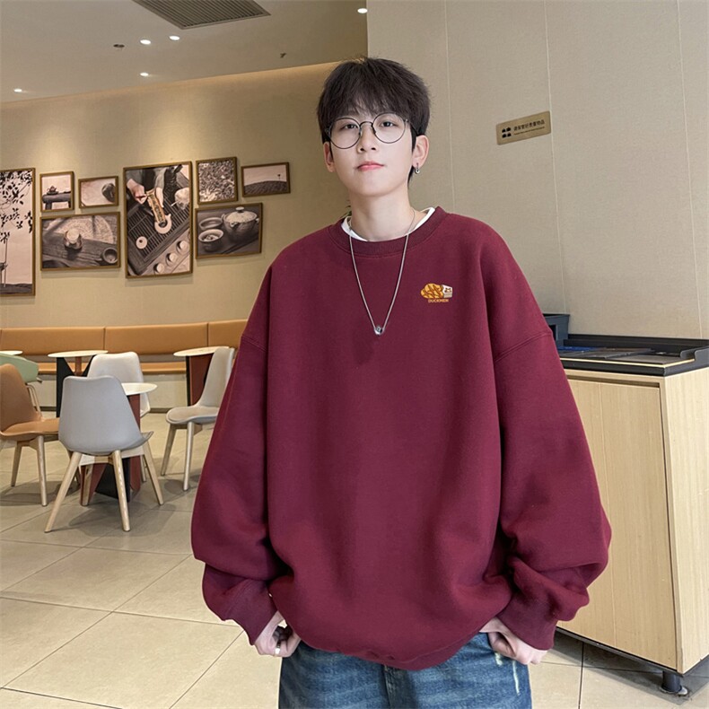 ！圆领卫衣男装港风长袖t恤男外套男WY502-特P23,男装卫衣,电商B371
