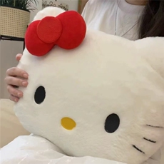 毛绒kt猫靠枕床头靠垫宿舍大靠背垫汽车可爱女生沙发座椅护腰抱枕