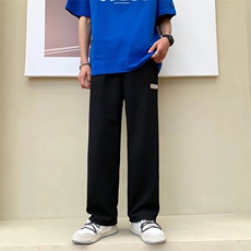 百搭休闲裤男宽松直筒休闲裤2022潮男束脚裤华夫格K309P28，男装休闲裤，星座1116-2