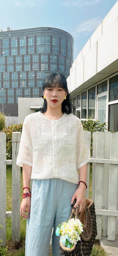 纯苎连衣裙小衫裤子裙子衬衣 时尚风 风淑女风休闲风，女装连衣裙，川哲