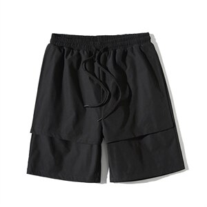 2021夏季新沙发墙日系大码男潮流宽松拼接运动休闲短裤K2029-P25图片
