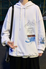 2023春季宽松连帽卫衣男潮流百搭外套WY301P38图片