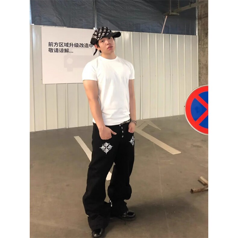 简约潮流时尚日系原宿文艺慵懒百搭气质牛仔裤新款流行NZA509,男装牛仔裤,星座516A