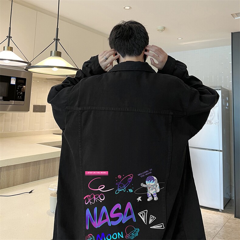 牛仔夹克男大码牛仔外套男茄克NJ77186-P60加绒款-P75,男装夹克,电商A040