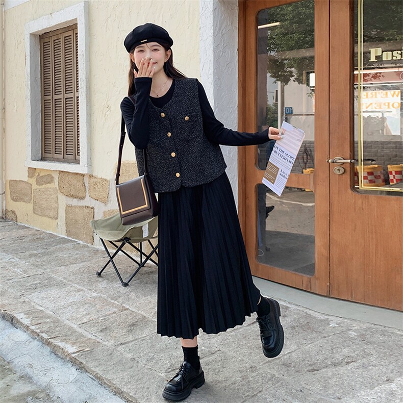 数据好【大量】26年新款小香风马甲连衣裙套装6717-P155K218,女装套装/套裙,2D112