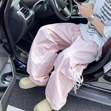休闲裤男女韩版潮流多巴胺拼色束脚裤2024秋冬ins长裤K5841-P45，男装休闲裤，星座412-3