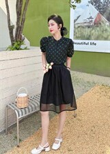 洋气款，波点套装裙，两色、三个尺码，女装职业装，依柏璐(1F)