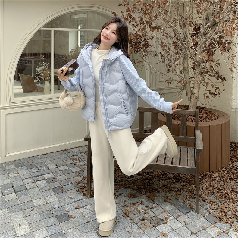2025冬季羽绒服90白鸭绒针织袖短款连帽RF2C290-6889#-P290-K435,女装羽绒服,2C290