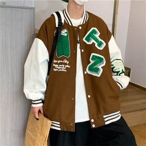 外套男潮牌百搭休闲宽松夹克oversize棒球服2023新款JK08825-P65图片