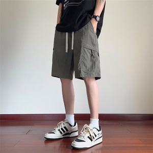 W9753-P33 网图现货 夏季新款男士冰丝短裤工装速干五分裤图片