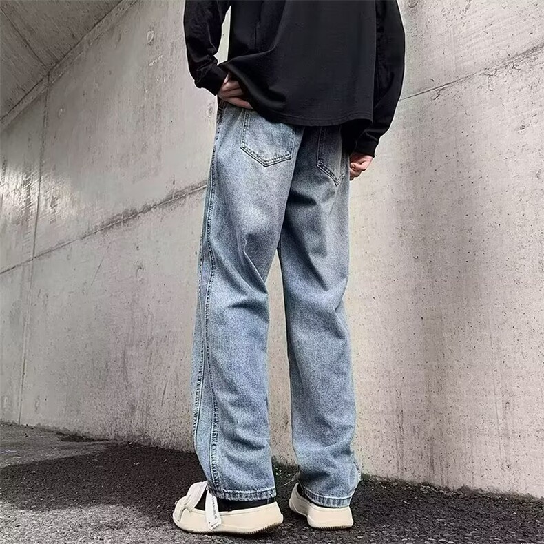 1506-1/KK2261/P37个性字母牛仔裤嘻哈ins潮高街潮流痞帅长裤男,男装牛仔裤,星座1506-1