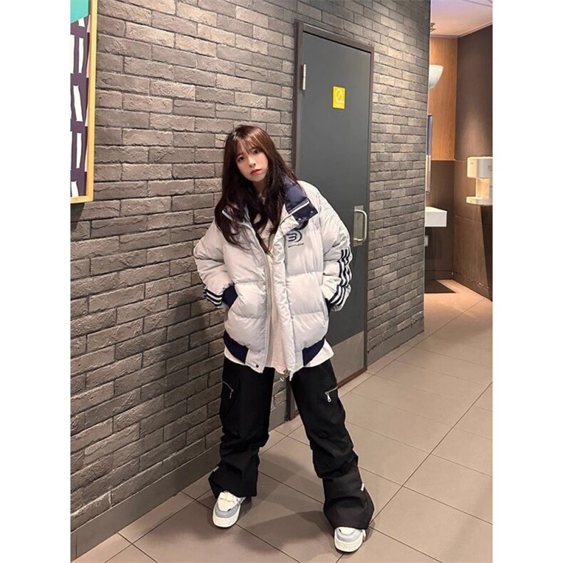 潮棉服外套男女情侣学院风美式复古条纹棉衣外套H995-P85网图,男装棉衣,电商B245