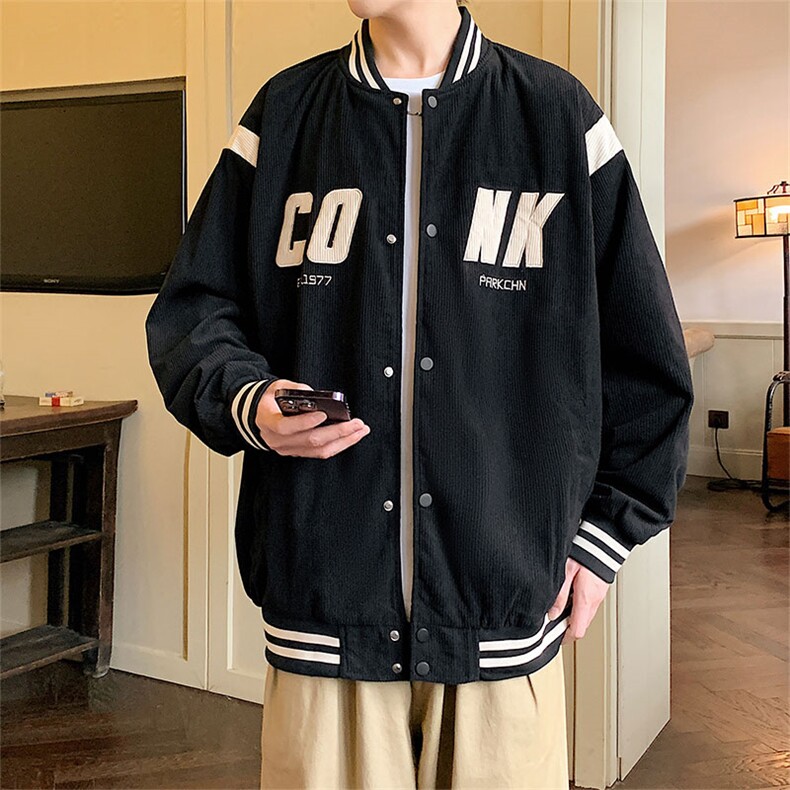 秋冬复古街头灯芯绒棒球服飞行员外套潮牌机能JK911-P80-控118,女装短外套,电商A021